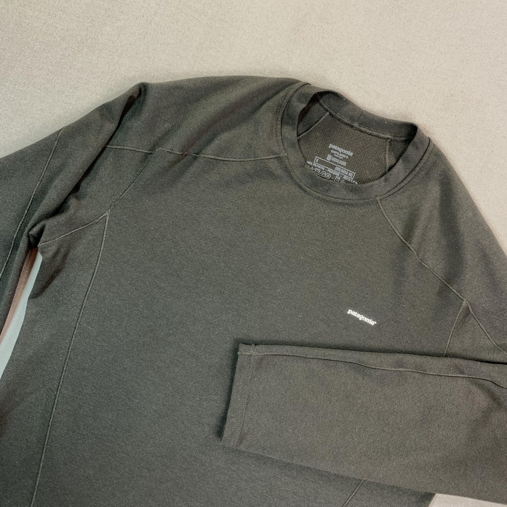 Patagonia Shirt‎ Mens Small Black Capilene 3 Midweight Long Sleeve Base Layer